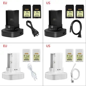 Dual Charger Charging Dock Station with Rechargeable Battery US/EU Plug Power Cord for X-box 360 Game Controller Accessories
Dual Charger Charging Dock Station with Rechargeable Battery US/EU Plug Power Cord for X-box 360 Game Controller Accessories