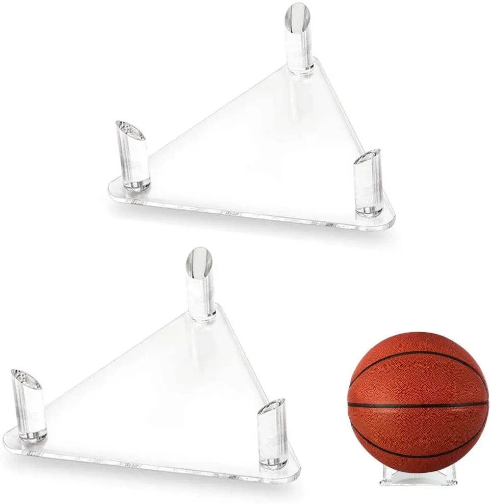 

2 Pack Acrylic Ball Stand Holder Sports Ball Storage Display Rack for Basketball Football Volleyball Soccer Rugby Balls