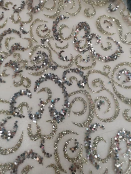 champagne gold new design high quality lace glitter shining sequins handmade two times making in two siz sequins for psrty dress
champagne gold new design high quality lace glitter shining sequins handmade two times making in two siz sequins for psrty dress