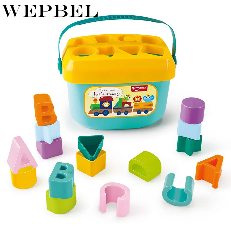 WEPBEL Baby First Blocks Colour&Shape Toy over 3 month For Children Educational Sorting Box Unisex Rattle Mobiles Happy Gift
WEPBEL Baby First Blocks Colour&Shape Toy over 3 month For Children Educational Sorting Box Unisex Rattle Mobiles Happy Gift