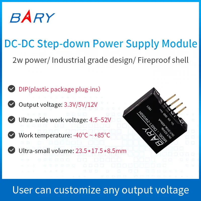 DC-DC buck power supply module|5.5V~52V to 3.3V/5V/9V/12V|low voltage difference|step-down module 5V
DC-DC buck power supply module|5.5V~52V to 3.3V/5V/9V/12V|low voltage difference|step-down module 5V