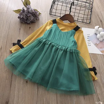 Spring and Summer 2020 New Children's Clothing Korean Girl Long-sleeved T-shirt + Mesh Vest Dress Suit Kids Dresses for Girls
Spring and Summer 2020 New Children's Clothing Korean Girl Long-sleeved T-shirt + Mesh Vest Dress Suit Kids Dresses for Girls