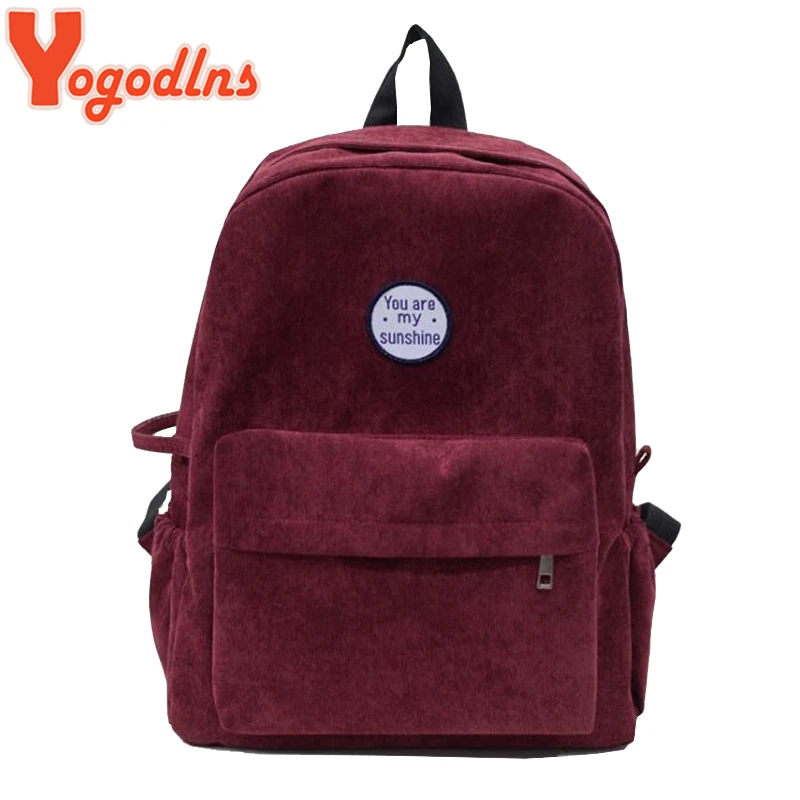 Yogodlns Simple Retro Corduroy Backpack Teens College Student Bags Solid color Wild Daypack Women Travel Knapsack Packbags
Yogodlns Simple Retro Corduroy Backpack Teens College Student Bags Solid color Wild Daypack Women Travel Knapsack Packbags