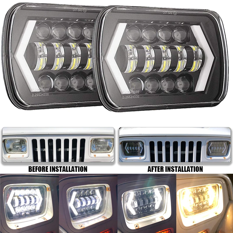 65W 7x6" 5X7" Waterproof LED Projector Headlight Hi-Lo Beam DRL For Jeep Cherokee XJ car accessries
65W 7x6" 5X7" Waterproof LED Projector Headlight Hi-Lo Beam DRL For Jeep Cherokee XJ car accessries