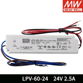 Original MEAN WELL LPV-60-24 constant voltage 24V Power Supply 60W 2.5A IP67 UL CB CE EMC for LED lighting LPV-60 Series
Original MEAN WELL LPV-60-24 constant voltage 24V Power Supply 60W 2.5A IP67 UL CB CE EMC for LED lighting LPV-60 Series