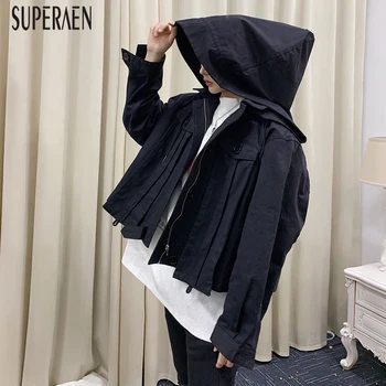 SuperAen 2020 Spring New Fashion Women Jacket Solid Color Wild Cotton Ladies Jackets Hooded Long Sleeve Women Clothing
SuperAen 2020 Spring New Fashion Women Jacket Solid Color Wild Cotton Ladies Jackets Hooded Long Sleeve Women Clothing