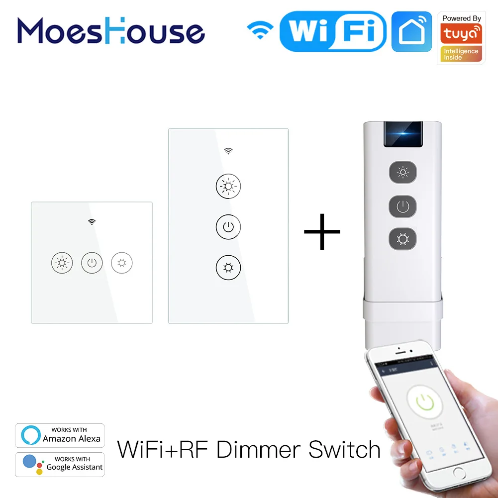 New WiFi RF Smart Light Dimmer Switch 2/3Way Muilti-Control Smart Life/Tuya APP Control Works with Alexa Google Voice Assistants
New WiFi RF Smart Light Dimmer Switch 2/3Way Muilti-Control Smart Life/Tuya APP Control Works with Alexa Google Voice Assistants