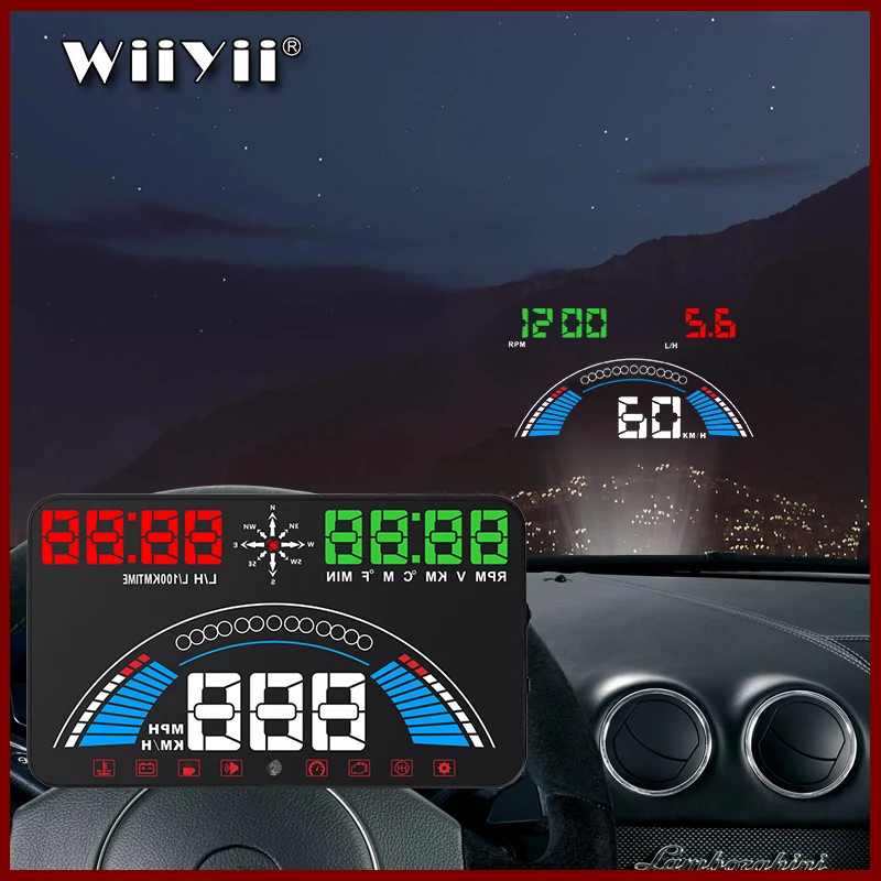 GEYIREN S7 OBD2 HUD GPS Speedometer Car Head Up Display EUOBD OBD II Interface Alarm System Multi-Function Car Speed Projector
GEYIREN S7 OBD2 HUD GPS Speedometer Car Head Up Display EUOBD OBD II Interface Alarm System Multi-Function Car Speed Projector