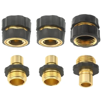 6Pcs Garden Hose Quick Connector - Water Hoses Quik Connect Release Comfortable Rubber Grips Garden Hose Connector Set
6Pcs Garden Hose Quick Connector - Water Hoses Quik Connect Release Comfortable Rubber Grips Garden Hose Connector Set