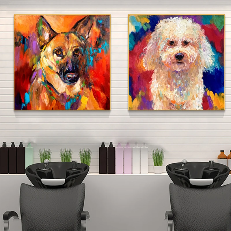 

RELIABLI ART Animal Picture Abstract Gog Canvas Painting Wall Art Posters And Prints For Living Room Decoration Cuadros No Frame