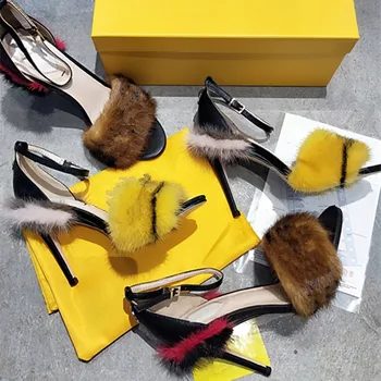 New mink hair fashion printing and dyeing women's high heels sandals flat shoes
New mink hair fashion printing and dyeing women's high heels sandals flat shoes