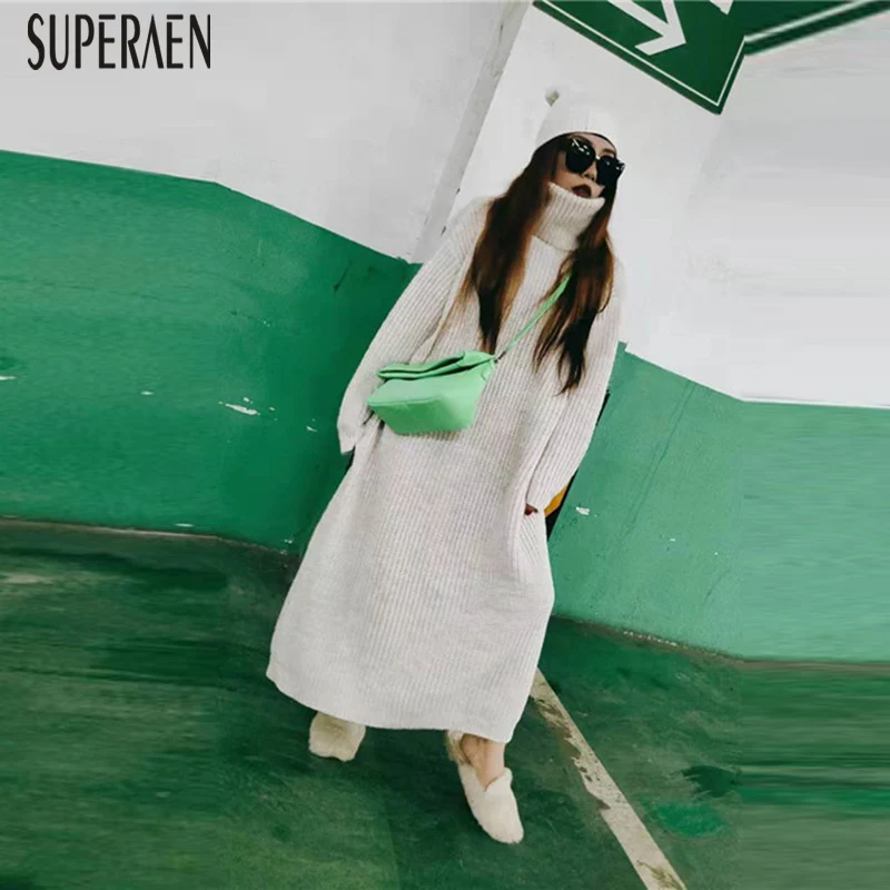 SuperAen Turtleneck Women Long Sweaters Thick 2019 New Autumn and Winter Ladies Sweaters Solid Color Fashion Women Clothing
SuperAen Turtleneck Women Long Sweaters Thick 2019 New Autumn and Winter Ladies Sweaters Solid Color Fashion Women Clothing