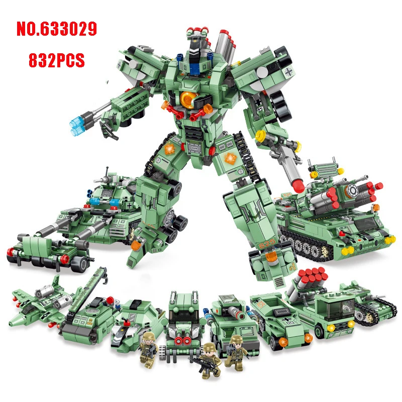 8 IN 1 Transformation Robot DIY Kids Bricks Assembled Toys Military Tank Fighter Model Building Blocks Kits for Kids
8 IN 1 Transformation Robot DIY Kids Bricks Assembled Toys Military Tank Fighter Model Building Blocks Kits for Kids