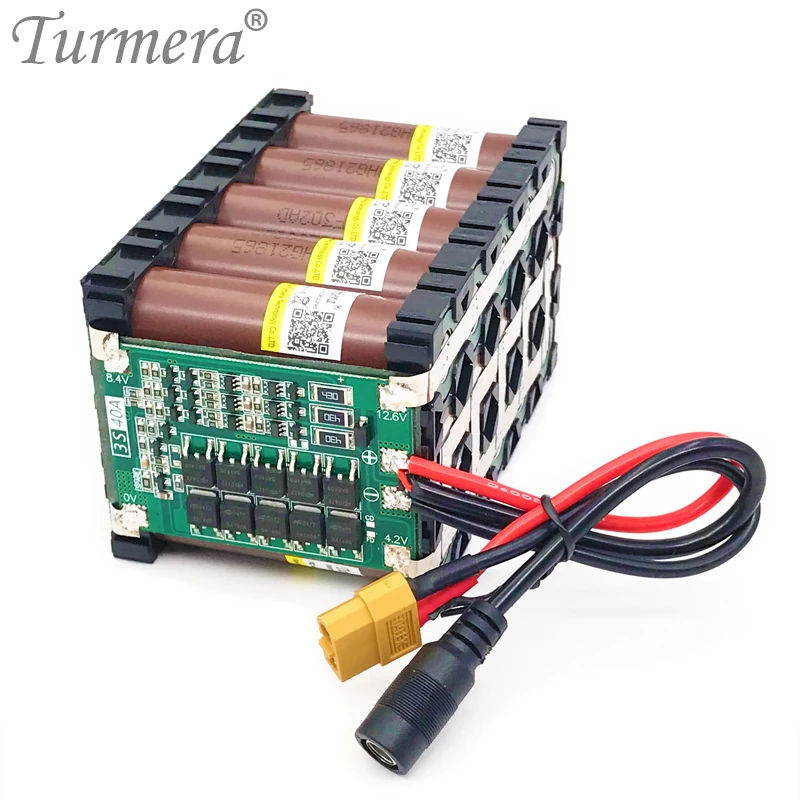 Turmera 12V 15Ah литиевая батарея 18650 HG2 3000mAh 3S5P 12,6 V с 40A BMS для электрического скутера бесперебойного питания 12V A
Turmera 12V 15Ah литиевая батарея 18650 HG2 3000mAh 3S5P 12,6 V с 40A BMS для электрического скутера бесперебойного питания 12V A