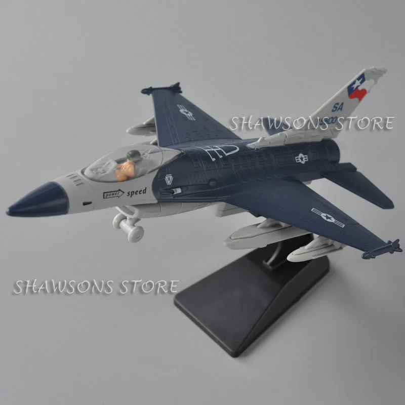 1:87 литья под давлением модель самолета игрушки F-16 Fighting Falcon истребитель отступить