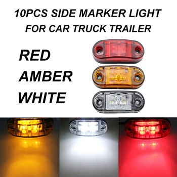 10 Pcs 10V-30V 2.5 Inch LED Lamp 2 Diode Oval Clearance Trailer Truck Side Marker Light For SUV Truck Lorry RV Bus Boat
10 Pcs 10V-30V 2.5 Inch LED Lamp 2 Diode Oval Clearance Trailer Truck Side Marker Light For SUV Truck Lorry RV Bus Boat