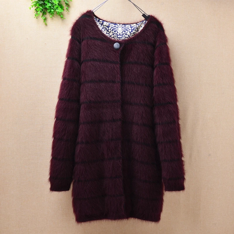 top mujer femme winter thick warm striped mink cashmere cardigan angora rabbit fur knittin slim long sleeves sweater coat jacket
top mujer femme winter thick warm striped mink cashmere cardigan angora rabbit fur knittin slim long sleeves sweater coat jacket