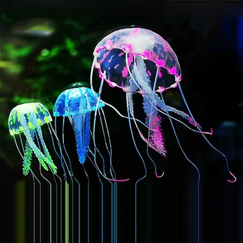 

Glowing Effect Artificial Jellyfish Silicone 6 Color Decoration Fish Tank Aquarium Emulation Colorful Mini Submarine Ornament