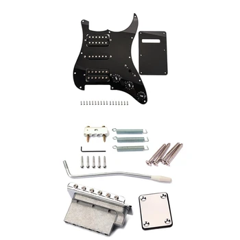 Electric Guitar Tremolo Bridge with Neck Plate for Fender Strat St Guitar Replacement & Black Wired Plate Pickguard Humbuckers f
Electric Guitar Tremolo Bridge with Neck Plate for Fender Strat St Guitar Replacement & Black Wired Plate Pickguard Humbuckers f