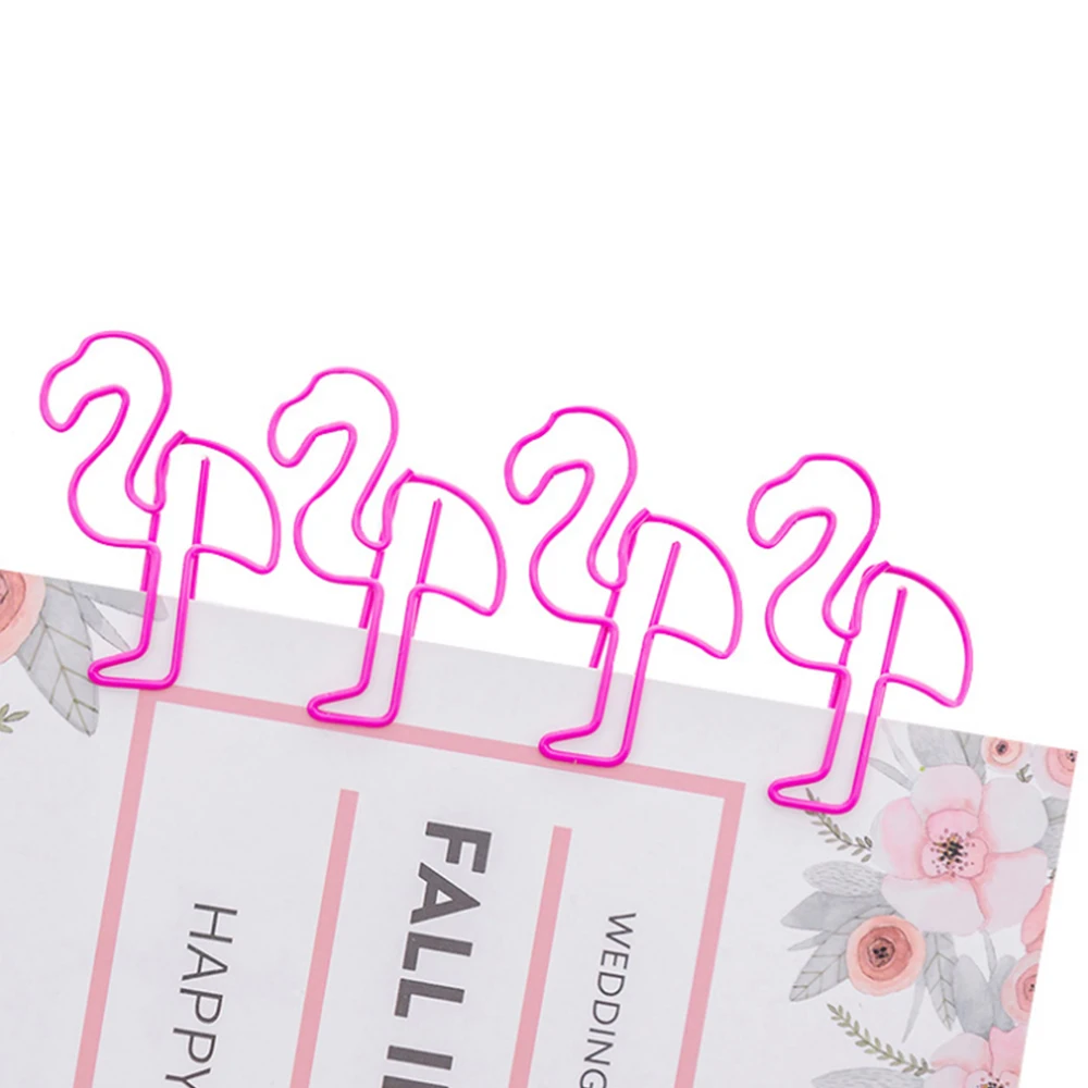 4 шт./лот Закладка в виде сладкого розового фламинго зажим для бумаги школьные и