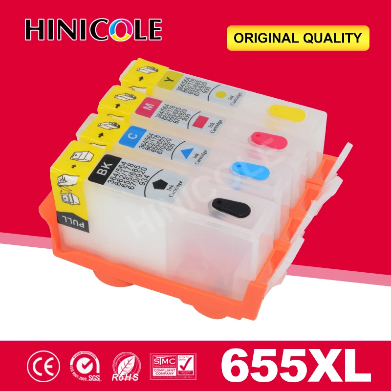 Hinicole Ink Cartridge Refillable Deskjet Ink Advantage 3525 4615 4620 4625 5525 6526 Printer Cartridges For HP 655 XL
Hinicole Ink Cartridge Refillable Deskjet Ink Advantage 3525 4615 4620 4625 5525 6526 Printer Cartridges For HP 655 XL