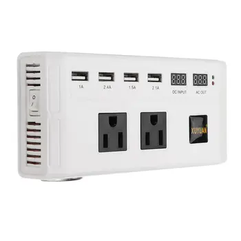 Inverter 500W DC12V to 220V Voltage transformer Protable Car Power Inverter Converter Adapter Pure Sine Wave 4 USB+2 LED Display
Inverter 500W DC12V to 220V Voltage transformer Protable Car Power Inverter Converter Adapter Pure Sine Wave 4 USB+2 LED Display