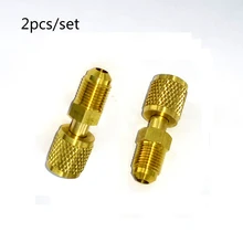 2Pcs Air Conditioning Adapter Male 5/16" SAE Female 1/4" SAE R410a R32 Refrigerant Air Conditioning Refrigerant Repair Fluoride
2Pcs Air Conditioning Adapter Male 5/16" SAE Female 1/4" SAE R410a R32 Refrigerant Air Conditioning Refrigerant Repair Fluoride