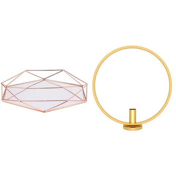 1 Pcs Nordic Style Glass Copper Geometry Hexagon Storage Basket Box & 1 Pcs 3D Metal Candlestick Wall Candle Holder
1 Pcs Nordic Style Glass Copper Geometry Hexagon Storage Basket Box & 1 Pcs 3D Metal Candlestick Wall Candle Holder