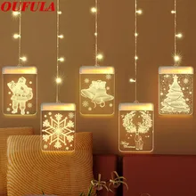 LED Do Feriado Do Natal de Santa Luz USB 3D Jingling Sino Boneco de Neve Do Floco De Neve Decorações das Janelas luzes Presente Das Crianças Brinquedos infantis(China)
