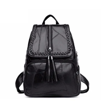 Spot Stock Women Faux Leather Tassle Backpack Zipper Teenager School Mochila Feminina Rucksack Shoulder Bag Mochilas Mujer Black
Spot Stock Women Faux Leather Tassle Backpack Zipper Teenager School Mochila Feminina Rucksack Shoulder Bag Mochilas Mujer Black