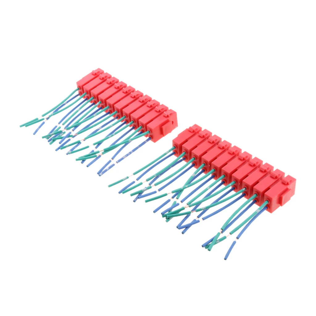20pcs Red Plastic Auto Car ATC/ATO Blade Inline Fuse Holder Block Waterproof 20pcs Red Plastic Auto Car ATC/ATO Blade Inline Fuse Holder Block Waterproof