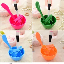 4 ב 1 DIY מסיכת פנים קערת ערבוב מברשת כף מקל מברשת פנים טיפול סט נשים פנים יופי מקצועי ערכות כלים(China)