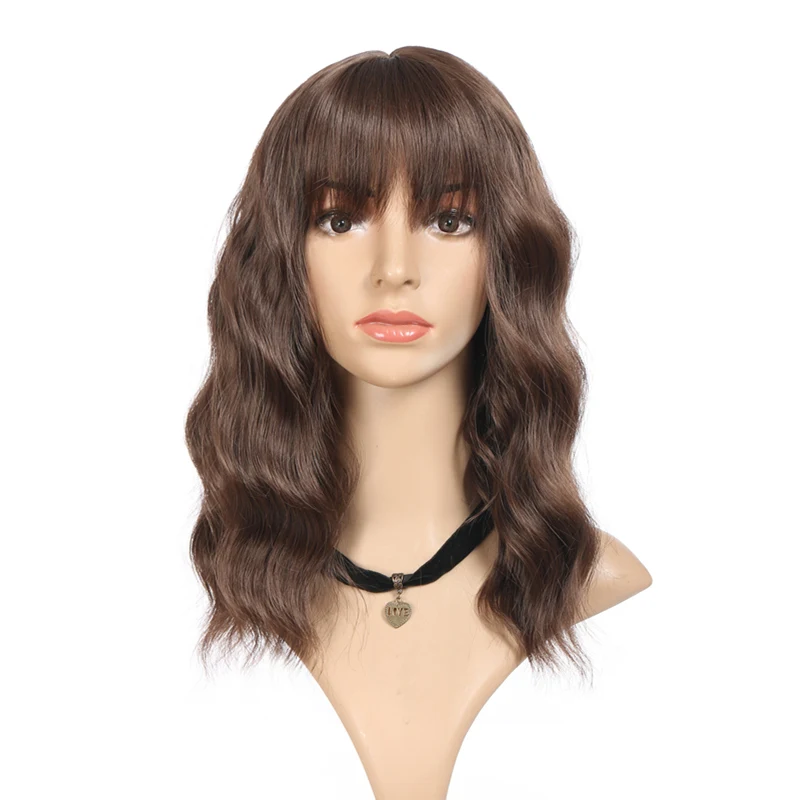 VICWIG Women's 16Inch Cosplay Wig With Bangs Pink Blue Golden Purple Brown Gray Curly Hair Heat-resistant Synthetic Hair
VICWIG Women's 16Inch Cosplay Wig With Bangs Pink Blue Golden Purple Brown Gray Curly Hair Heat-resistant Synthetic Hair