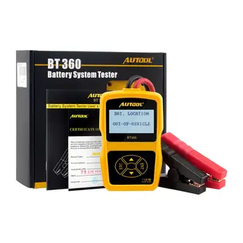 12 V CAR AUTOOL BT360 Battery System Testerc Digital Automotive Diagnostic Analyzer Vehicle Cranking Charging Scanner Tool
12 V CAR AUTOOL BT360 Battery System Testerc Digital Automotive Diagnostic Analyzer Vehicle Cranking Charging Scanner Tool