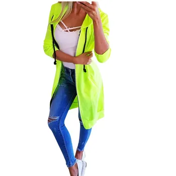 Oufisun 2020 Autumn Fashion Solid Color Hooded Zip Sweatshirt Coat Womens Long Sleeve Pocket Casual Long Coat Ladies Slim Coat
Oufisun 2020 Autumn Fashion Solid Color Hooded Zip Sweatshirt Coat Womens Long Sleeve Pocket Casual Long Coat Ladies Slim Coat