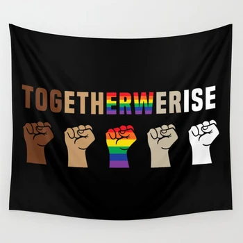 Black Lives Matter LGBT Pride Flag Wall Tapestry Bisexual Together We Rise Equality Horizontal Raised Fist More, Free Shipping
Black Lives Matter LGBT Pride Flag Wall Tapestry Bisexual Together We Rise Equality Horizontal Raised Fist More, Free Shipping