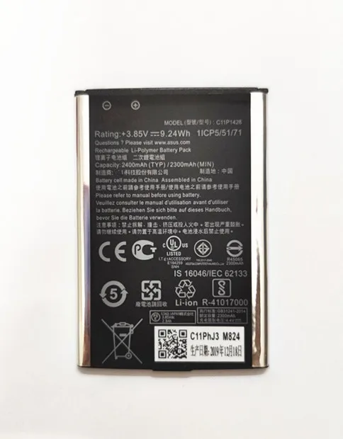 Фото + Код отслеживания! Аккумулятор C11P1428 для Asus Zenfone 2 Zenfone2 Laser ZE500KL ZE500KG 2400 мАч |