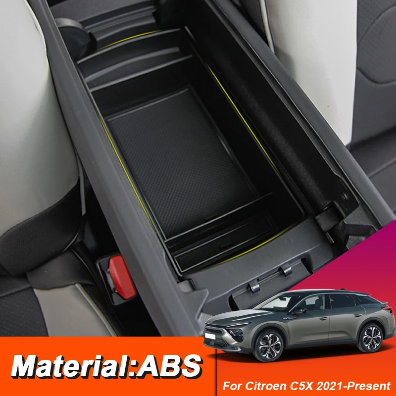 

For Citroen C5X 2021-Present LHD Car Styling Center Console Armrest Box Storage Cover Accessories Para Auto Детали интерьера
