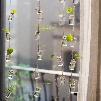 Wind Chimes Style Decor Glass Vase 3 Strings Hanging Vase with 27 Mini Bottle Nordic Home Flower Plant Hydroponic Container
Wind Chimes Style Decor Glass Vase 3 Strings Hanging Vase with 27 Mini Bottle Nordic Home Flower Plant Hydroponic Container