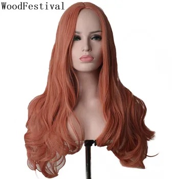 WoodFestival Heat Resistant Female Party Cosplay Wig Long Hair Colored Synthetic Wigs for Women Wavy ombre Blonde Pastel Pink 
WoodFestival Heat Resistant Female Party Cosplay Wig Long Hair Colored Synthetic Wigs for Women Wavy ombre Blonde Pastel Pink