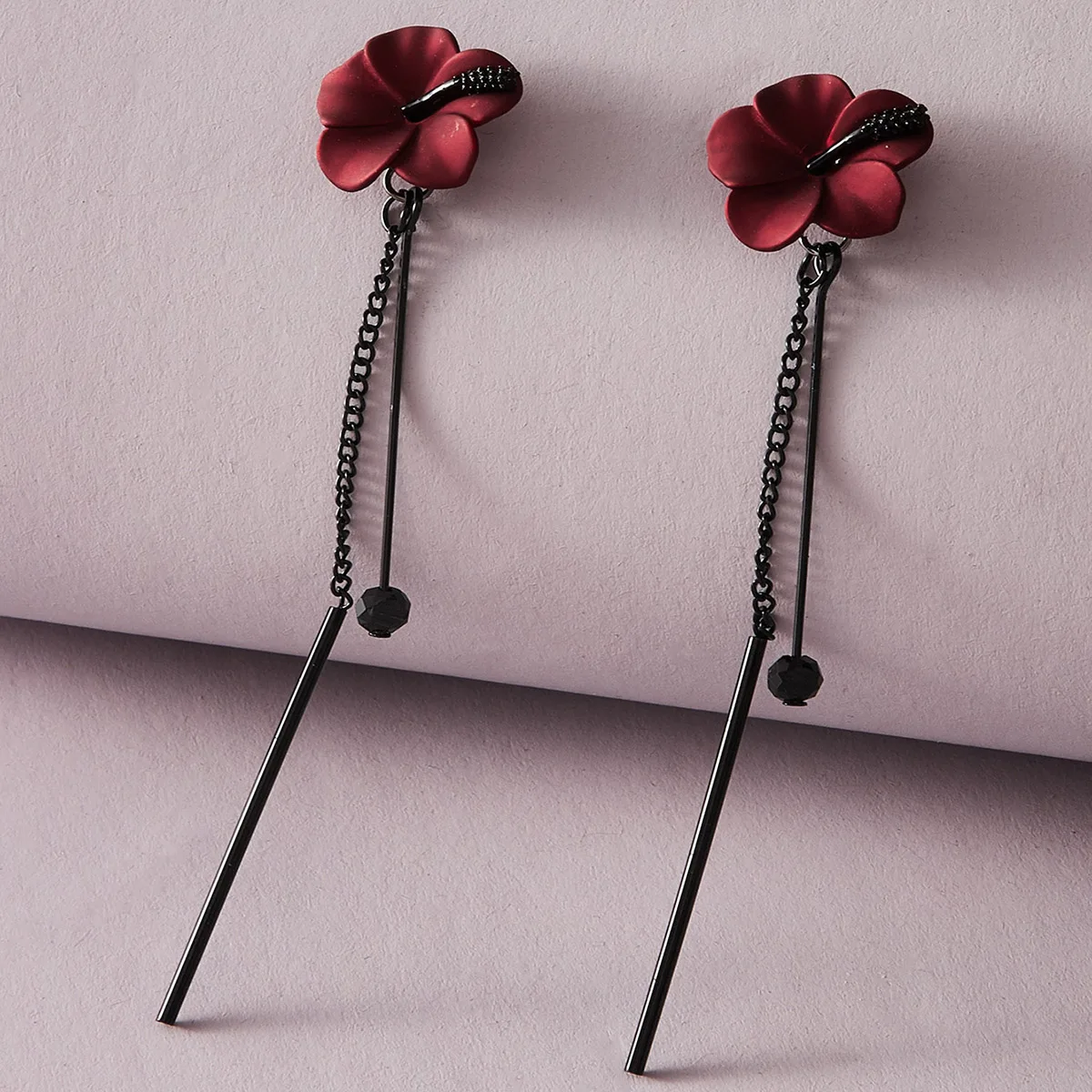 

Fashionable and casual restore ancient ways to the ladies long stud rose earrings pendant Female student ear studs women