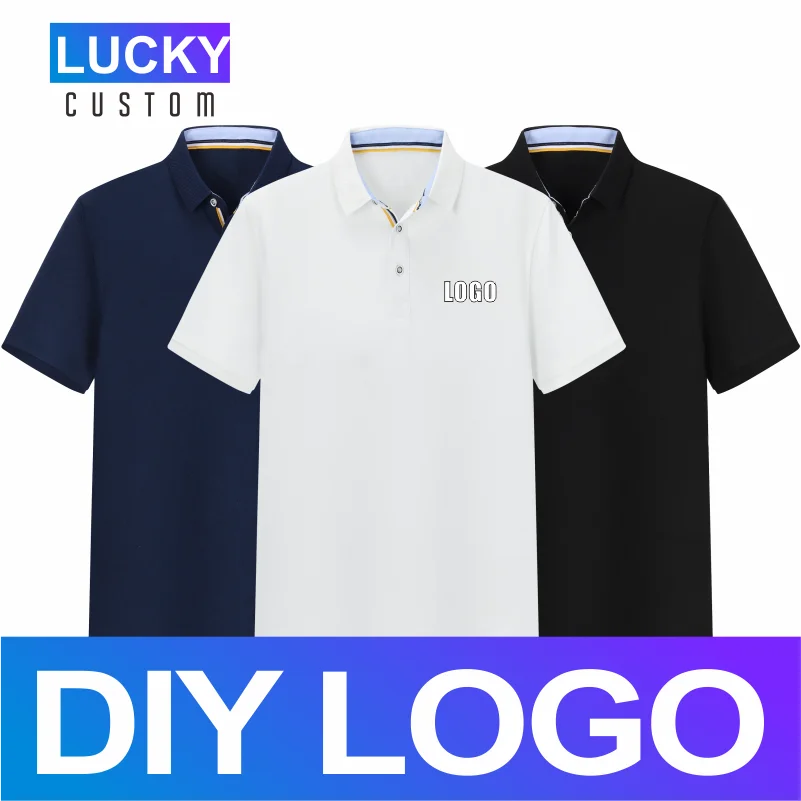 Men's Short Sleeve Polo Shirt Custom Print Embroidery LOGO High Quality Top Solid Color Lapel Clothes 4XL LUCKY Custom
Men's Short Sleeve Polo Shirt Custom Print Embroidery LOGO High Quality Top Solid Color Lapel Clothes 4XL LUCKY Custom