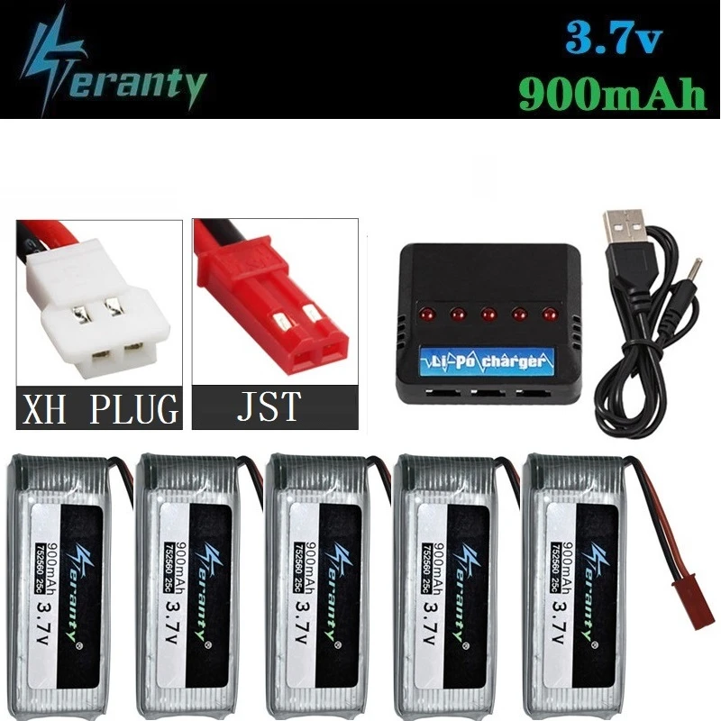 3.7V 900mah 752560 Battery + charger For X5 X5C X5SC 8807 8807W A6 A6W M68 lipo battery Rc Quadcopter Spare Parts Accessories
3.7V 900mah 752560 Battery + charger For X5 X5C X5SC 8807 8807W A6 A6W M68 lipo battery Rc Quadcopter Spare Parts Accessories