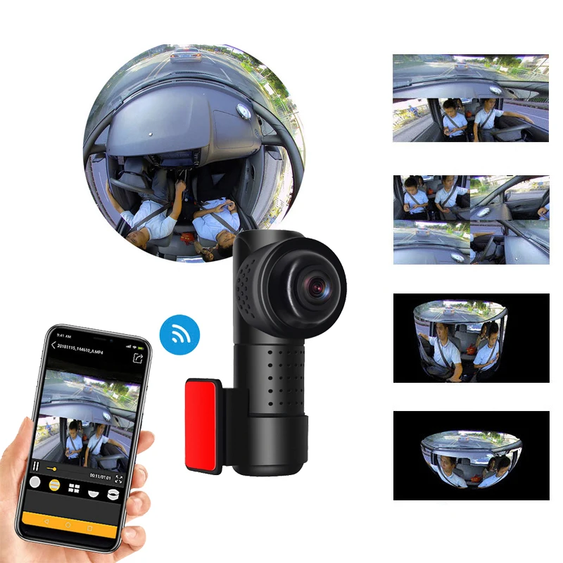 Hidden Mini DVR HD 4K-2160P-360 degree Panoramic Car Dash Camera infrared high definition night vision Fish Eye Panoramic View
Hidden Mini DVR HD 4K-2160P-360 degree Panoramic Car Dash Camera infrared high definition night vision Fish Eye Panoramic View