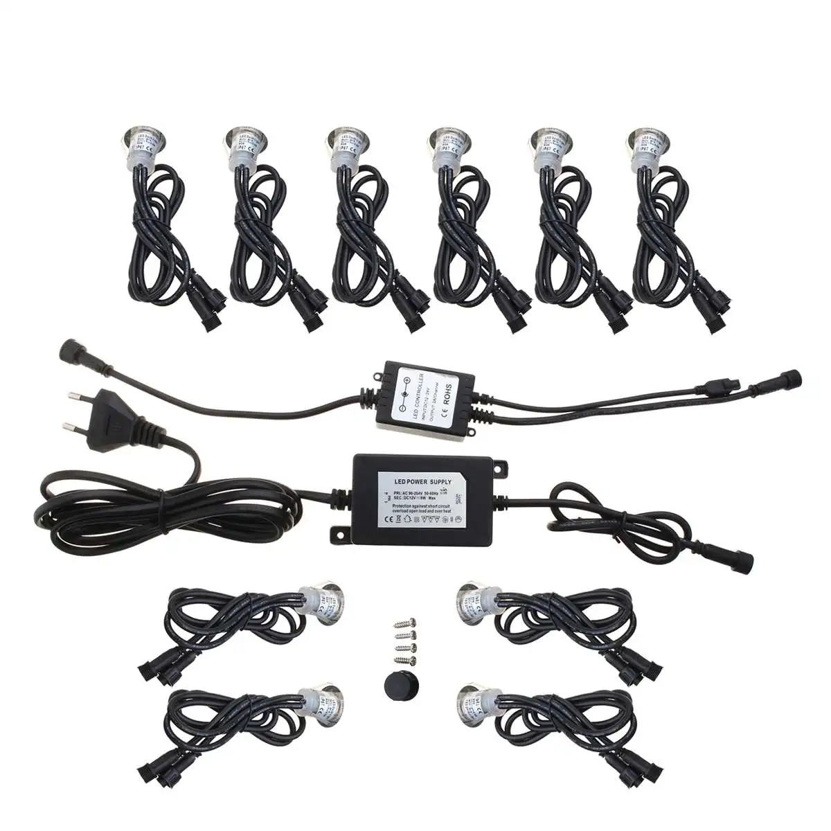 10PCS/set RGB Recessed LED Deck Lights Kit Waterproof IP67 3030SMD Adjustable Brightness Small In-ground Underground Spotlight
10PCS/set RGB Recessed LED Deck Lights Kit Waterproof IP67 3030SMD Adjustable Brightness Small In-ground Underground Spotlight