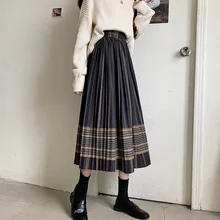 HOUZHOU Vintage Woolen Pleated Skirt Women Boho Elegant High Waist Stripe A-line Long Skirts Autumn 90s Aesthetic Preppy Style
HOUZHOU Vintage Woolen Pleated Skirt Women Boho Elegant High Waist Stripe A-line Long Skirts Autumn 90s Aesthetic Preppy Style
