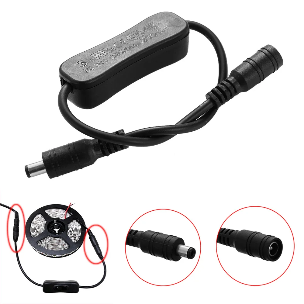 lamp connector DC In Line On Off Switch Jack Wire DC Female Male Power Cable Connector Plug For LED Strip Light 2.1x5.5mm
lamp connector DC In Line On Off Switch Jack Wire DC Female Male Power Cable Connector Plug For LED Strip Light 2.1x5.5mm
