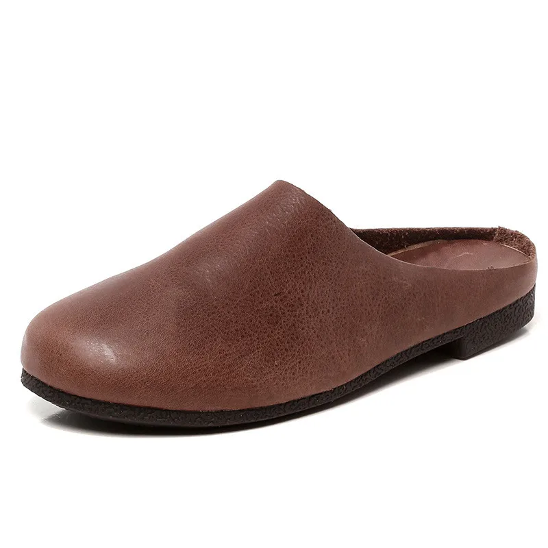 2021 Women Slippers Retro Ladies Flat Heel Slides Summer Outdoor Beach Genuine Leather Shoes Closed Toe Female Flip Flops
2021 Women Slippers Retro Ladies Flat Heel Slides Summer Outdoor Beach Genuine Leather Shoes Closed Toe Female Flip Flops