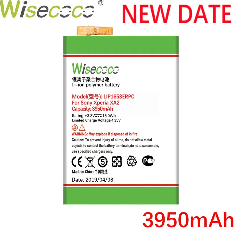 WISECOCO 3950mAh LIP1653ERPC Battery For SONY Xperia XA2 Ultra G3421 G3412 XA1 Plus Dual H4213 Lastest Produce+Tracking Number
WISECOCO 3950mAh LIP1653ERPC Battery For SONY Xperia XA2 Ultra G3421 G3412 XA1 Plus Dual H4213 Lastest Produce+Tracking Number