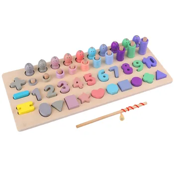 Wooden Montessori Toy Materials Learn To Count Geometric Match Digital Cognition Puzzle Kids Early Educational Match Fishing Toy
Wooden Montessori Toy Materials Learn To Count Geometric Match Digital Cognition Puzzle Kids Early Educational Match Fishing Toy